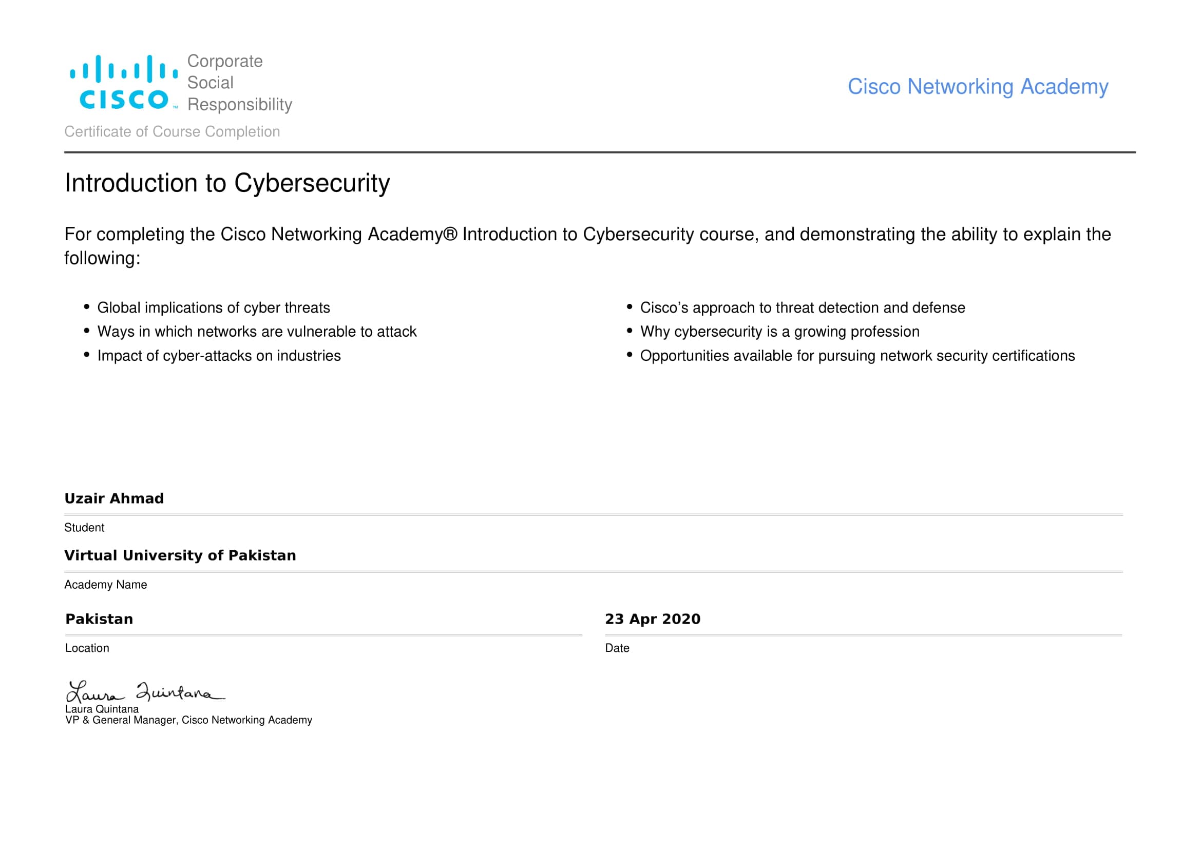 Certificate 2