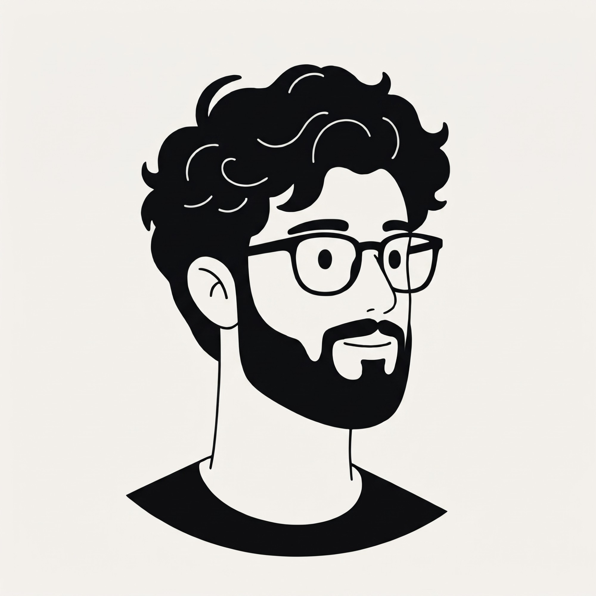 Illustrated portrait of Uzair Ahmad